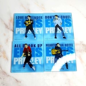 Elvis Presley glass coasters 4
